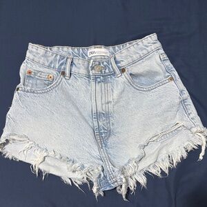 Zara Faded Blue Jean Shorts for Women
